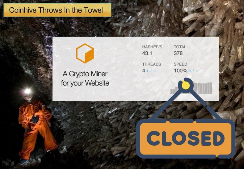 coinhive throws in the towel