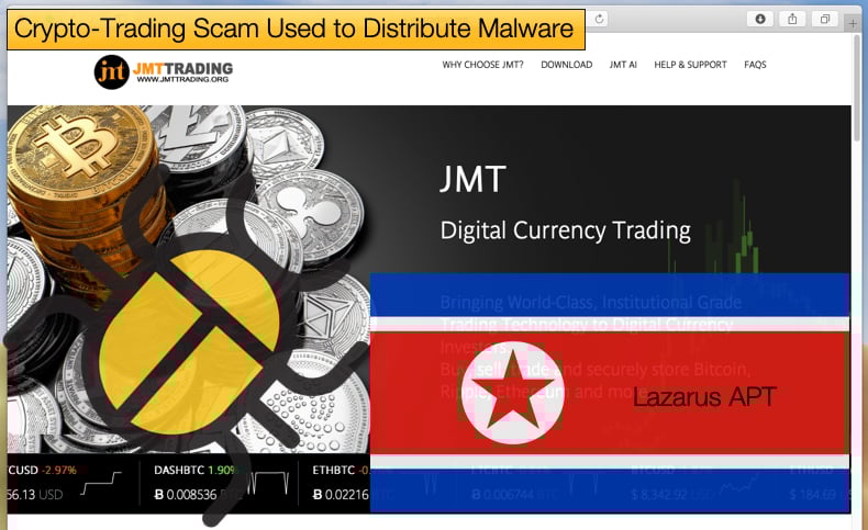 crypto trading scam distributes malware
