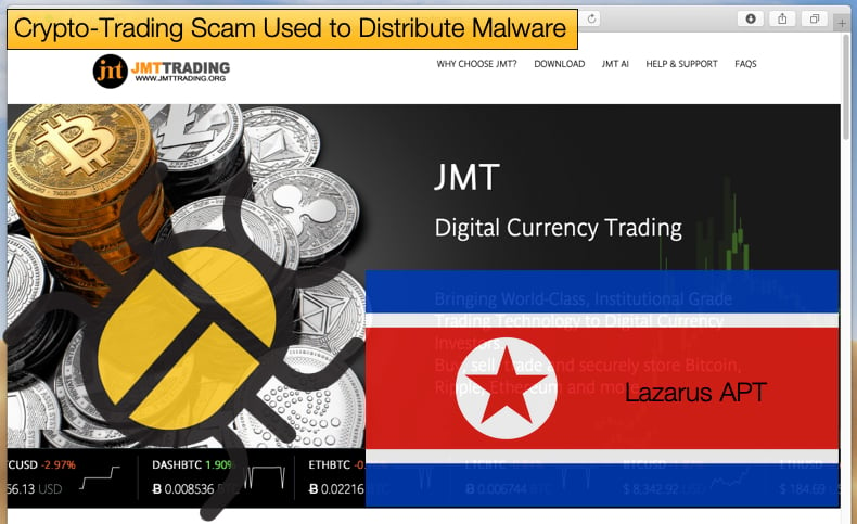 crypto trading scam distributes malware