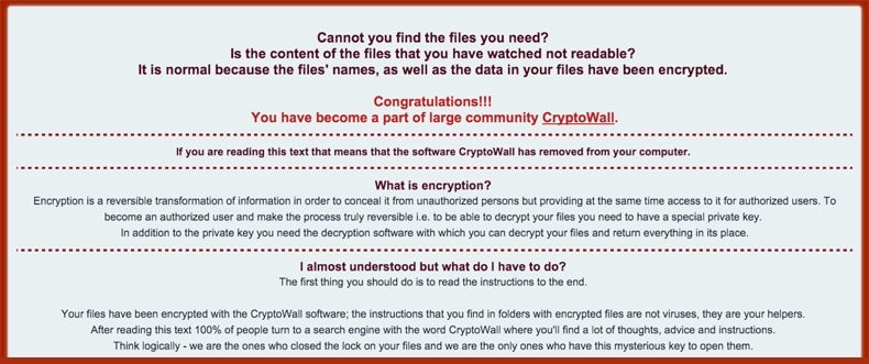 cryptowall ransomware