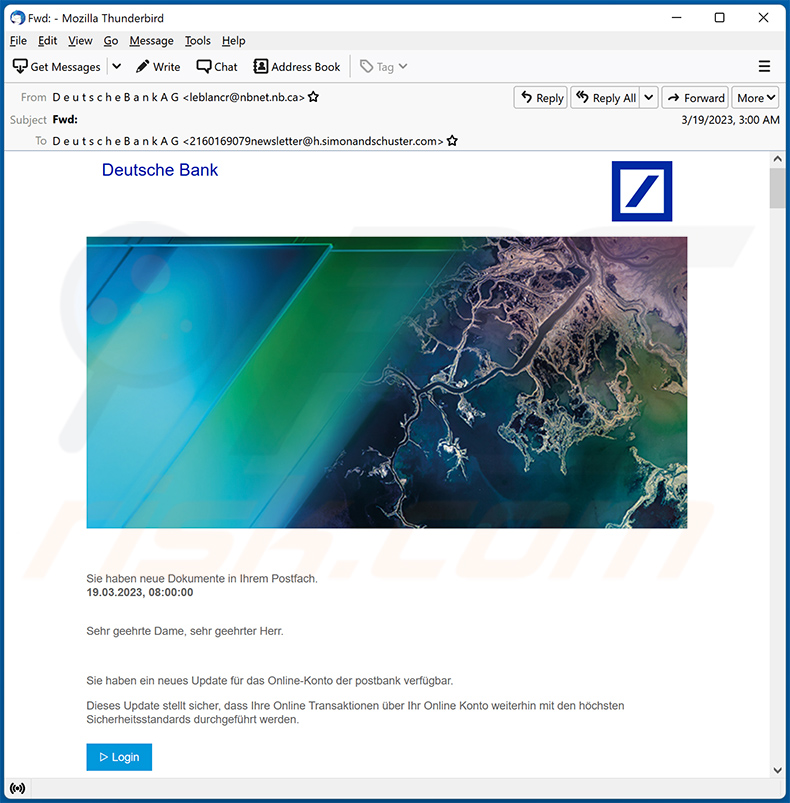 Deutsche Bank email scam (2023-03-20)