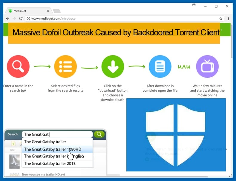 dofoil malware outbreak caused by mediaget