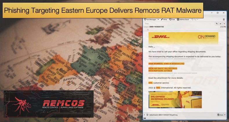 eastern europe targeted by remcos rat