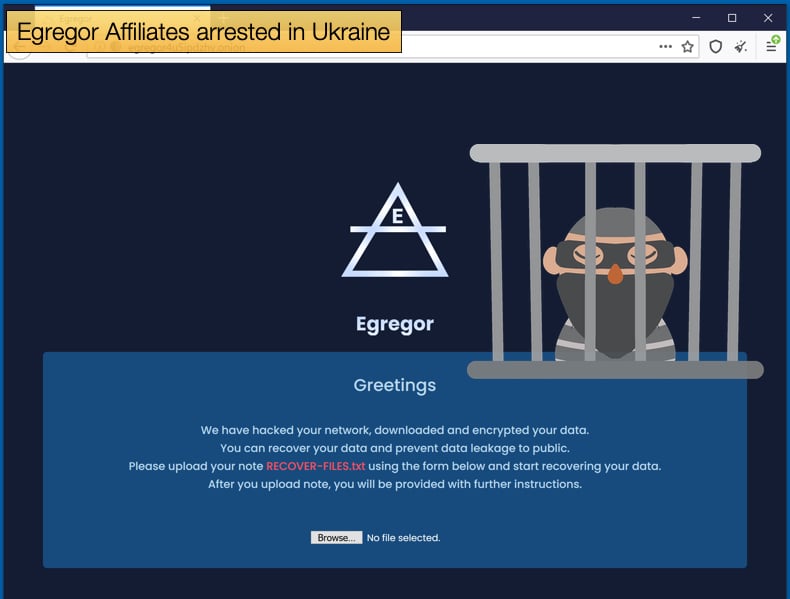 egregor ransomware affiliates arrested