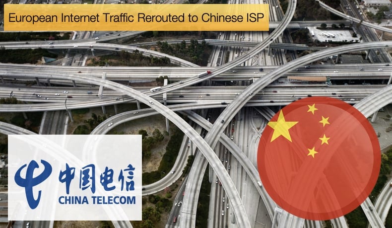 european Internet traffic rerouted to chinese isp