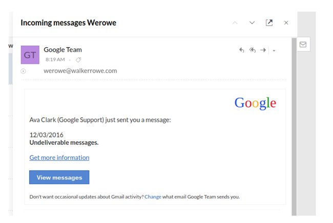 fake google team email