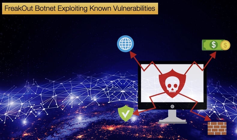 freakout botnet exploiting known vulnerabilities