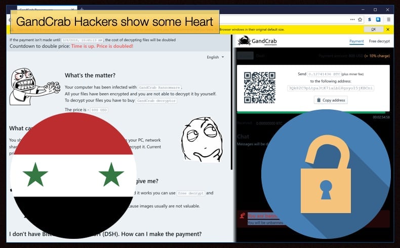 gandcrab unlock syria victims files