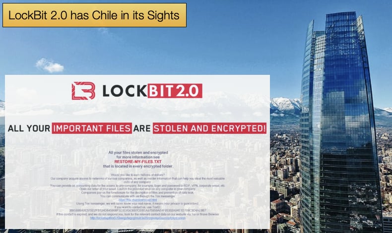 lockbit 2.0 ransomware Chile