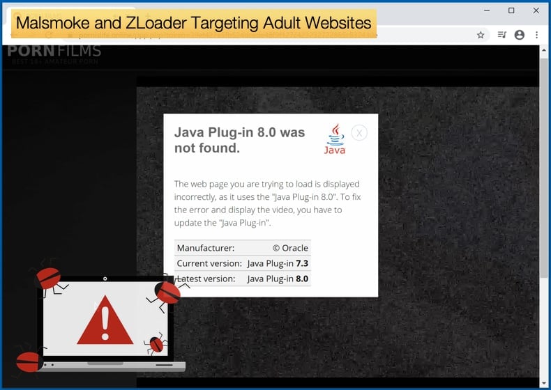 malsmoke zloader attacking adult websites