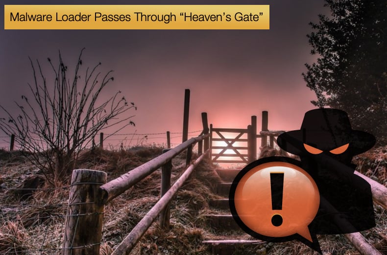 malware loader passws through heavens gate