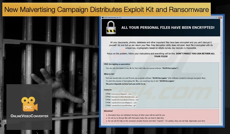new malwertising campaign distributes exploit kit and ransomware