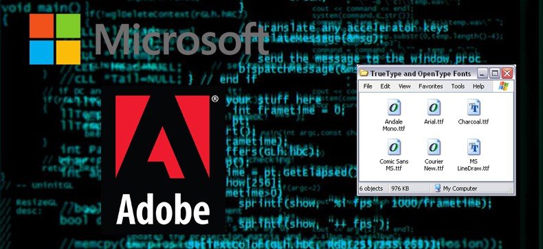 microsoft and adobe opentype critical patch