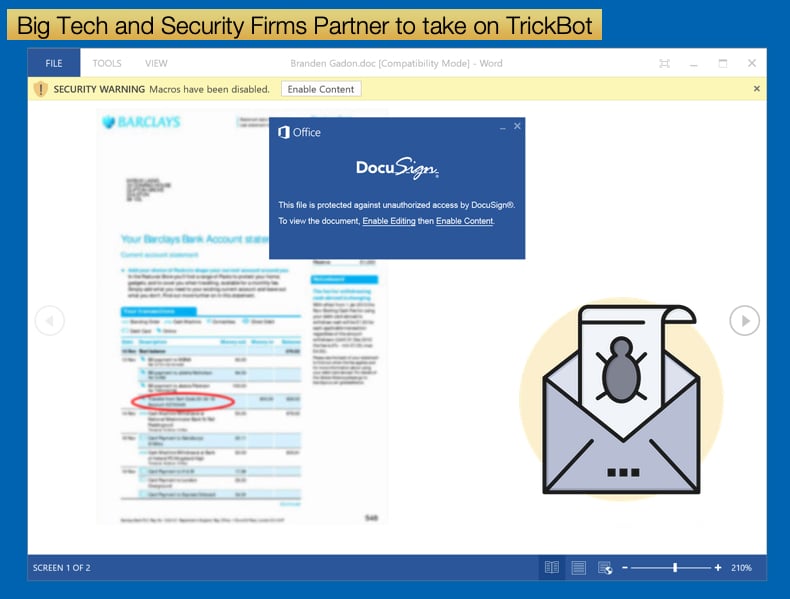 microsoft takes down trickbot botnet