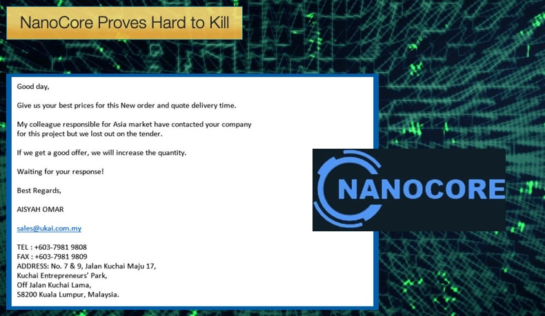 nanocore RAT proves hard to kill