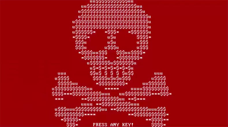 petya ransomware skull