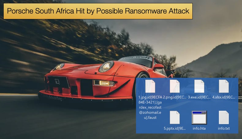porsche south africa hit by faust ransomware