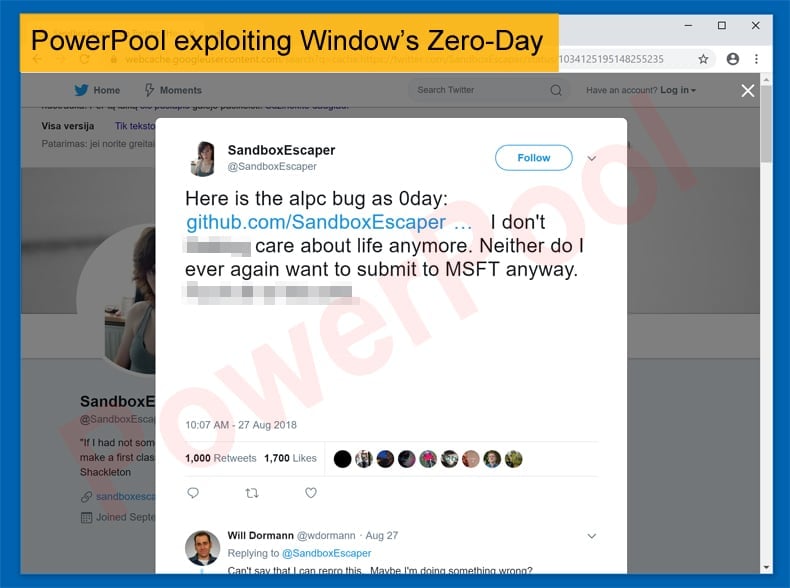 powerpool Windows zero day