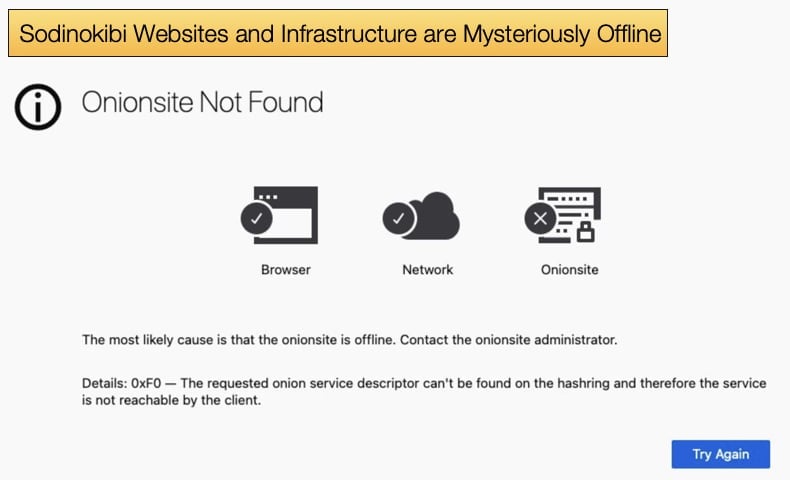 revil websites mysteriously offline