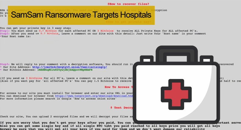 samsam ransomware targets hospitals