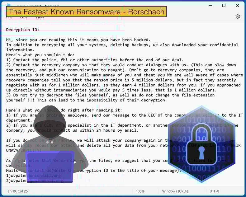New Rorschach Ransomware: The Fastest Encryptor - SOCRadar
