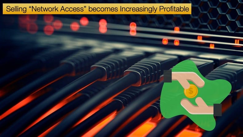 selling network access became profitable
