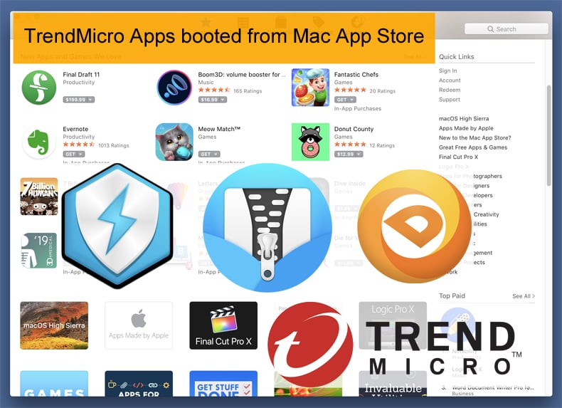 trendmicro apps removed from the mac app store