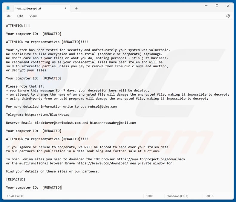 Trial_recovery ransomware note (2025-09-12)