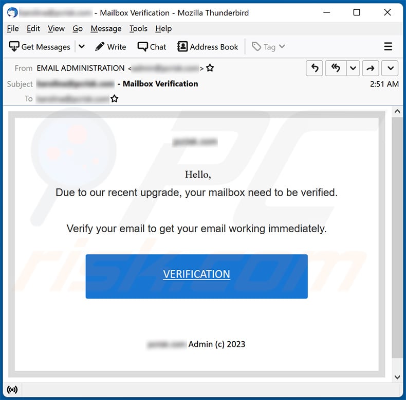 Verify your email scam (2023-03-20)