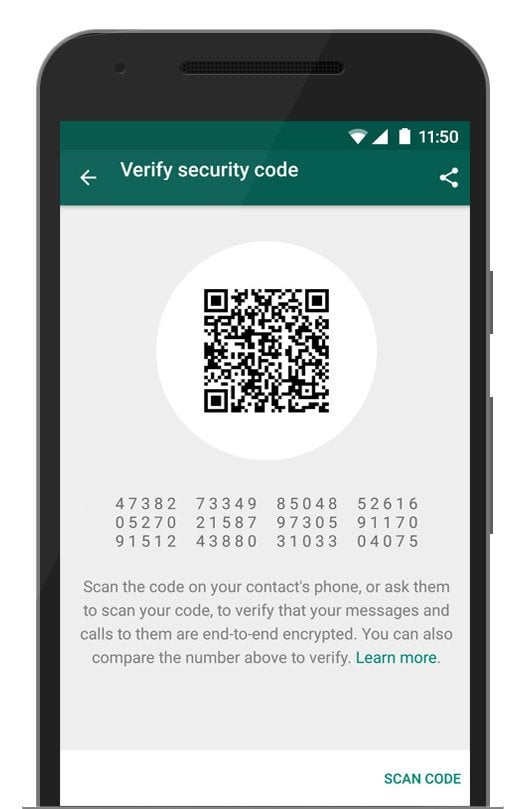 whatsapp code verification