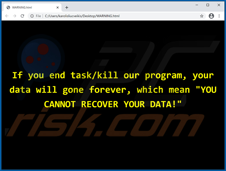 Berserker (Hentai Onichan) ransomware HTML file