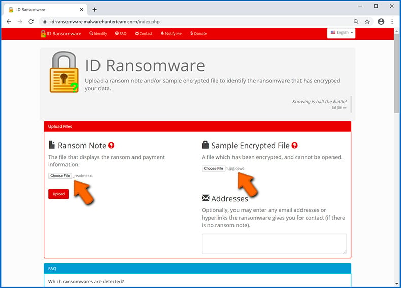 identificați infecția de tip ransomware (pas 3)