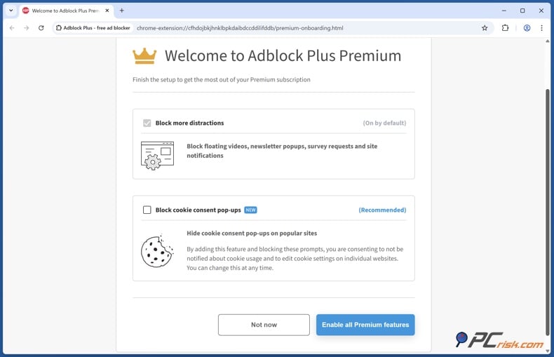 Cookie Consent Pop-up Blocking