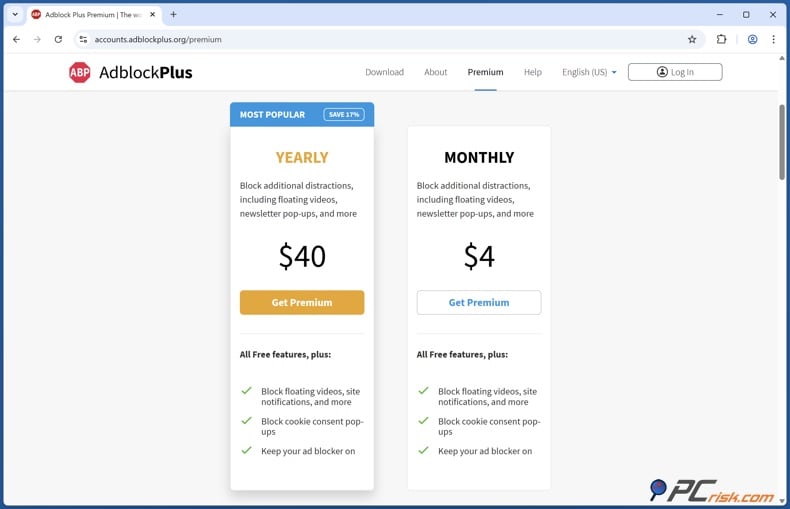 Adblock Plus Pricing