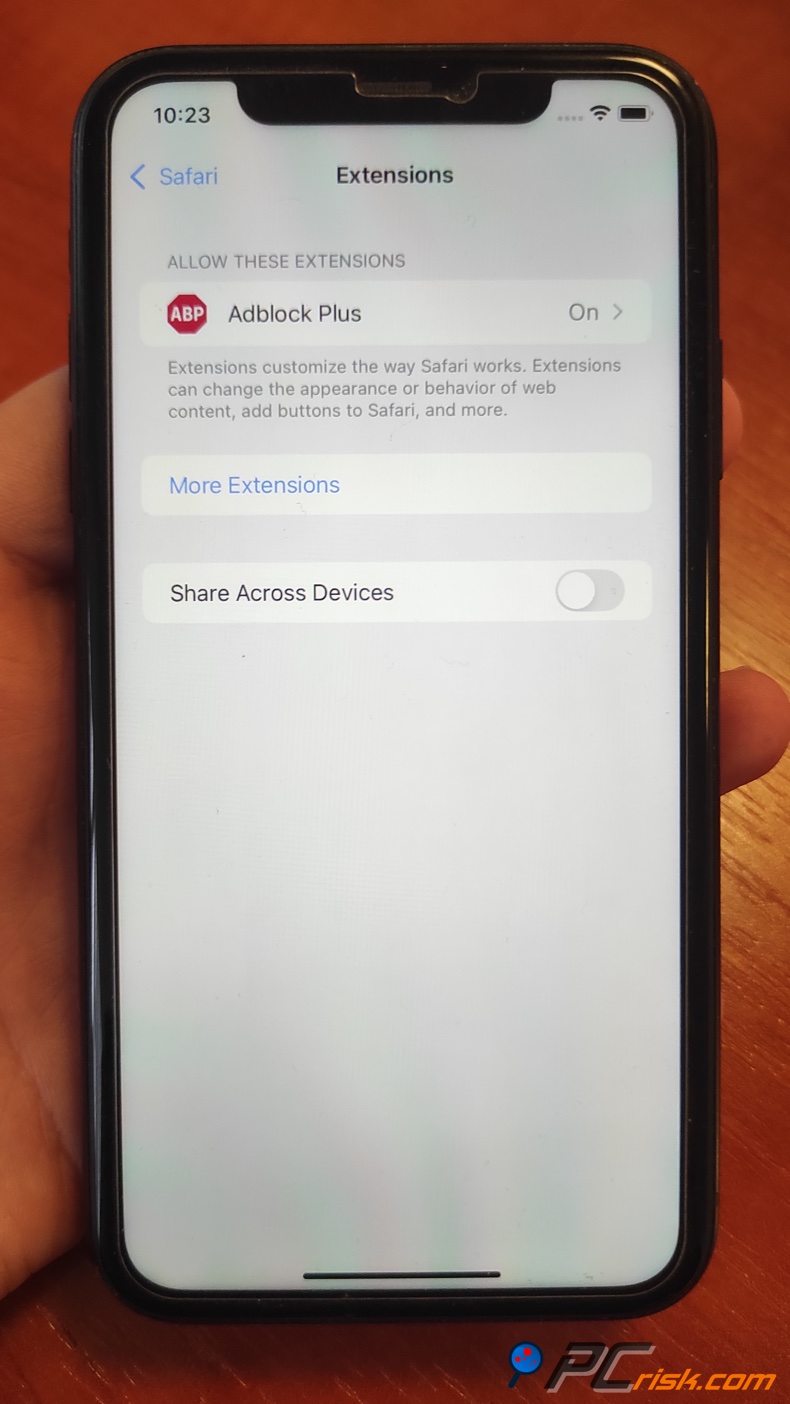 Adblock Plus extension for Safari on iOS