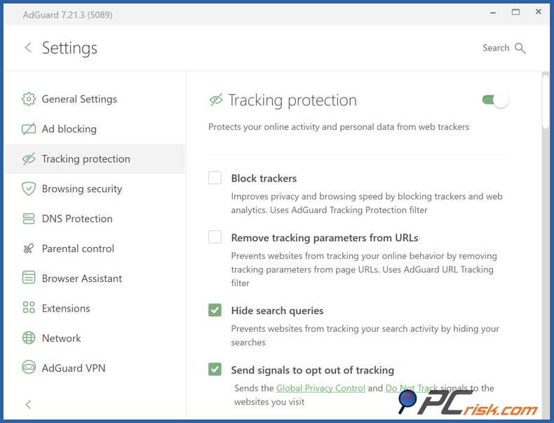 AdGuard Tracking Protection