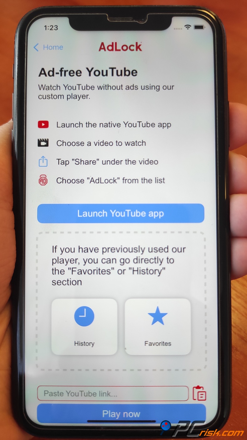 AdLock for iOS ad-free YouTube
