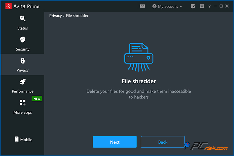 avira file shredder