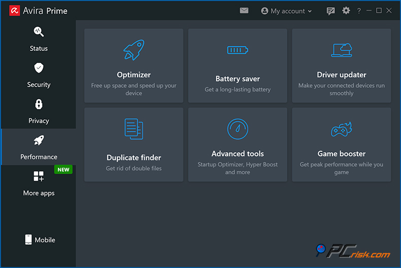 avira performance tools
