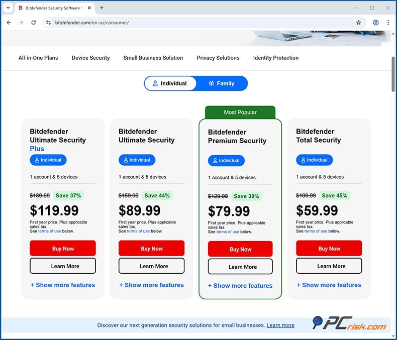 bitdefender pricing