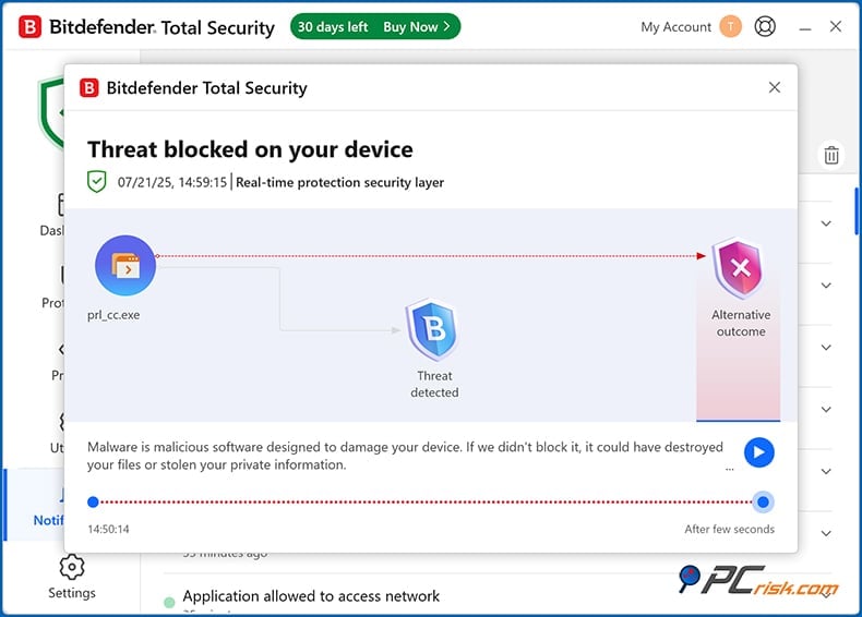 bitdefender real-time protection