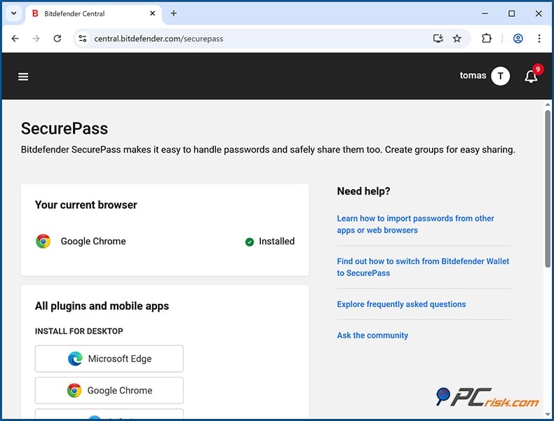 bitdefender securepass