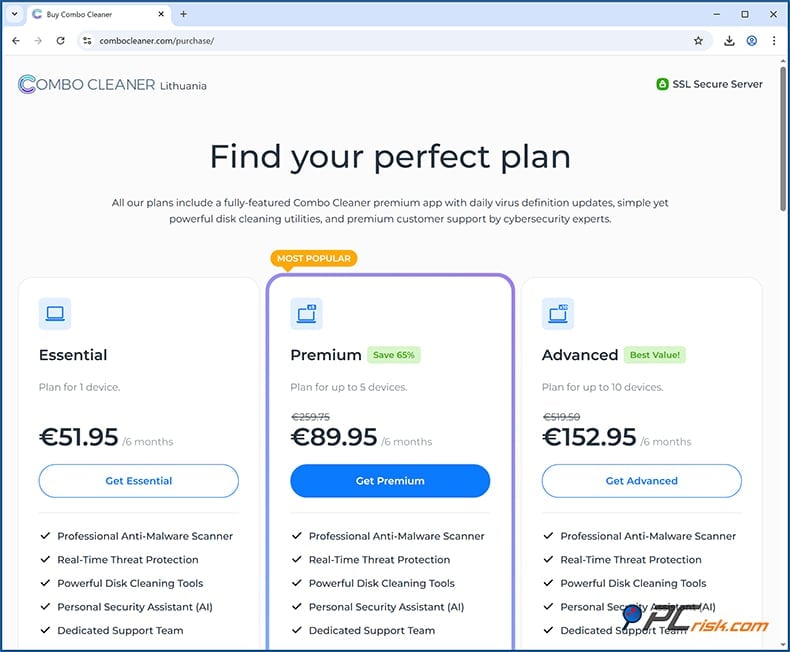 Combo Cleaner pricing