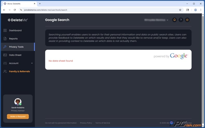 DeleteMe Search Yourself