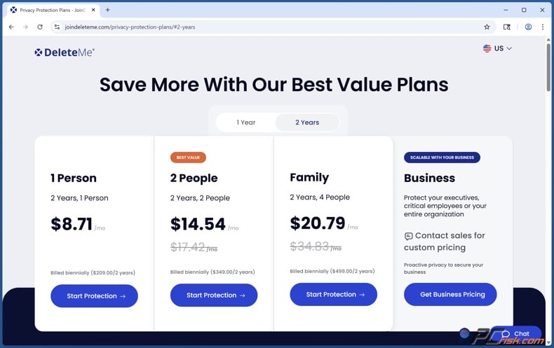 DeleteMe 2-year plan pricing