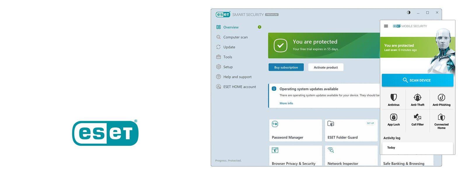 ESET top antivirus header