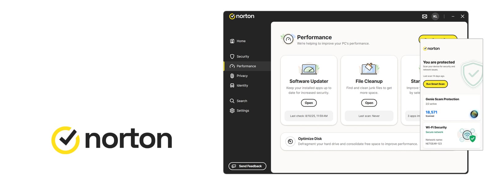 Norton top antivirus header