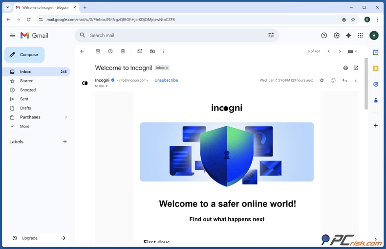 Incogni Email Updates