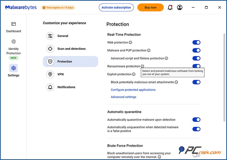 malwarebytes ransomware protection