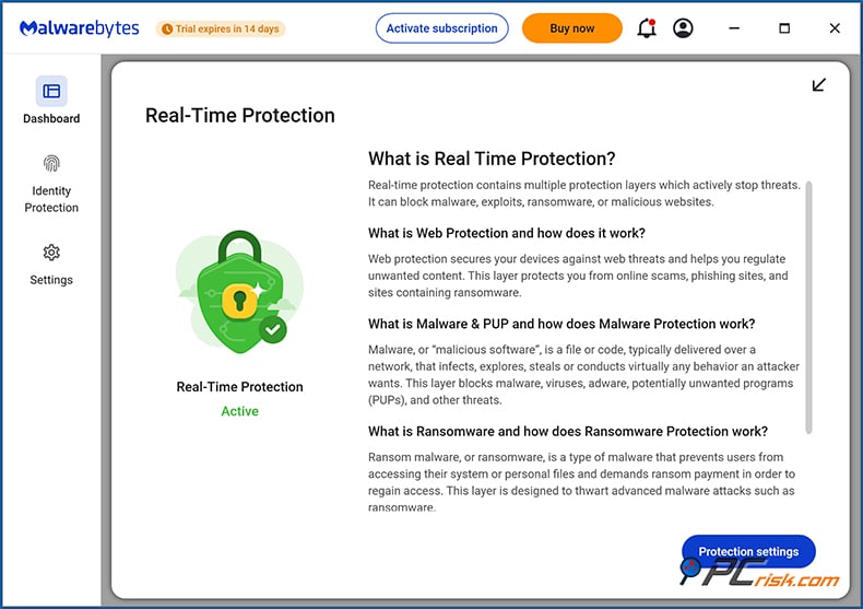 malwarebytes real-time protection